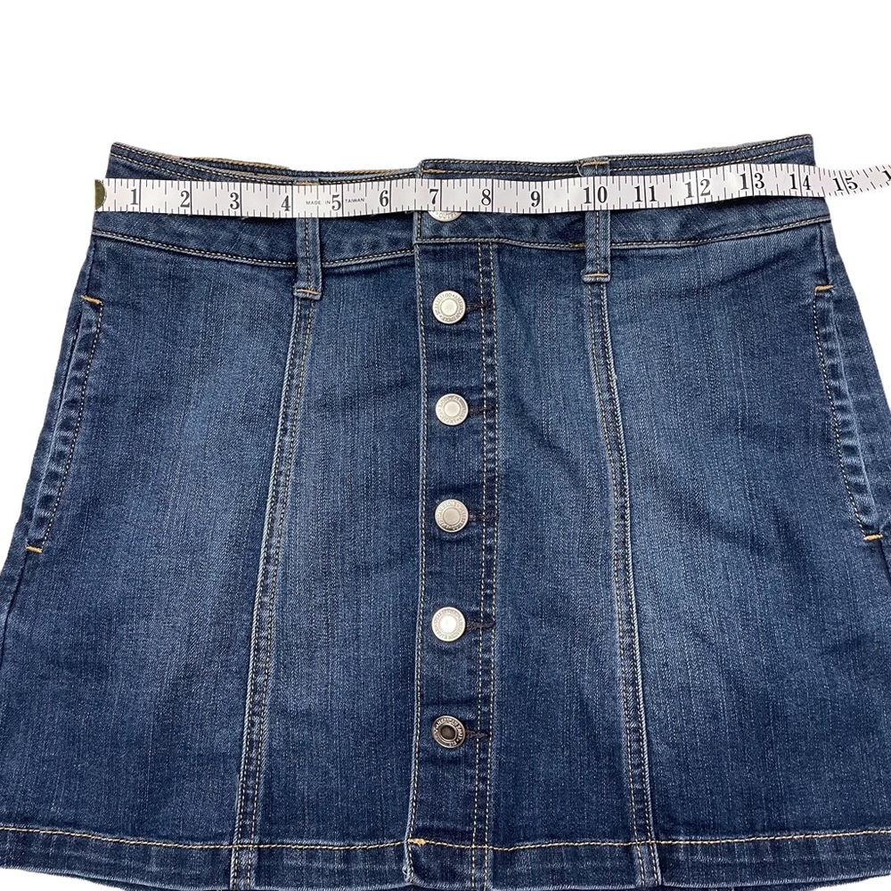 American Eagle Jean Ultra Button Down Mini Skirt … - image 3